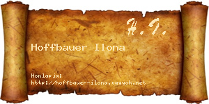Hoffbauer Ilona névjegykártya